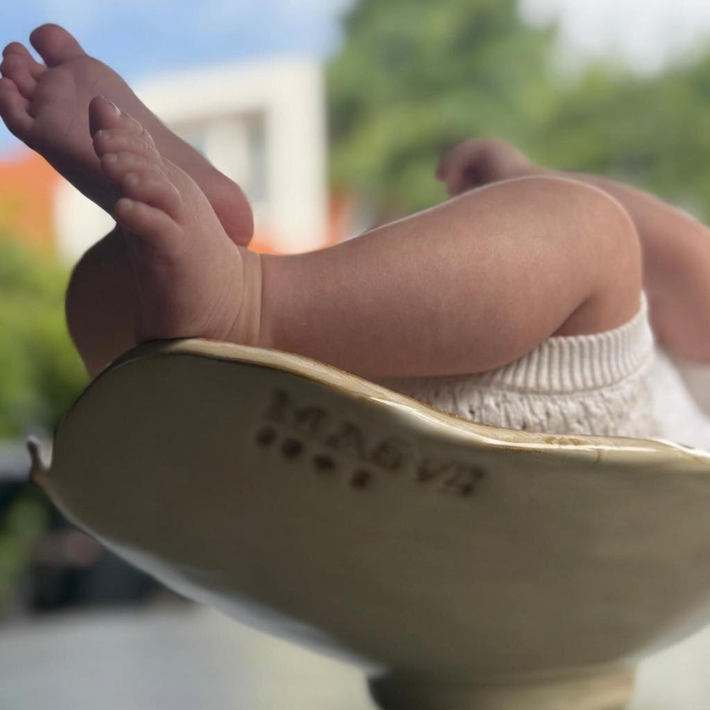 Belly Bowl keramische zwangerschapsafdruk met baby