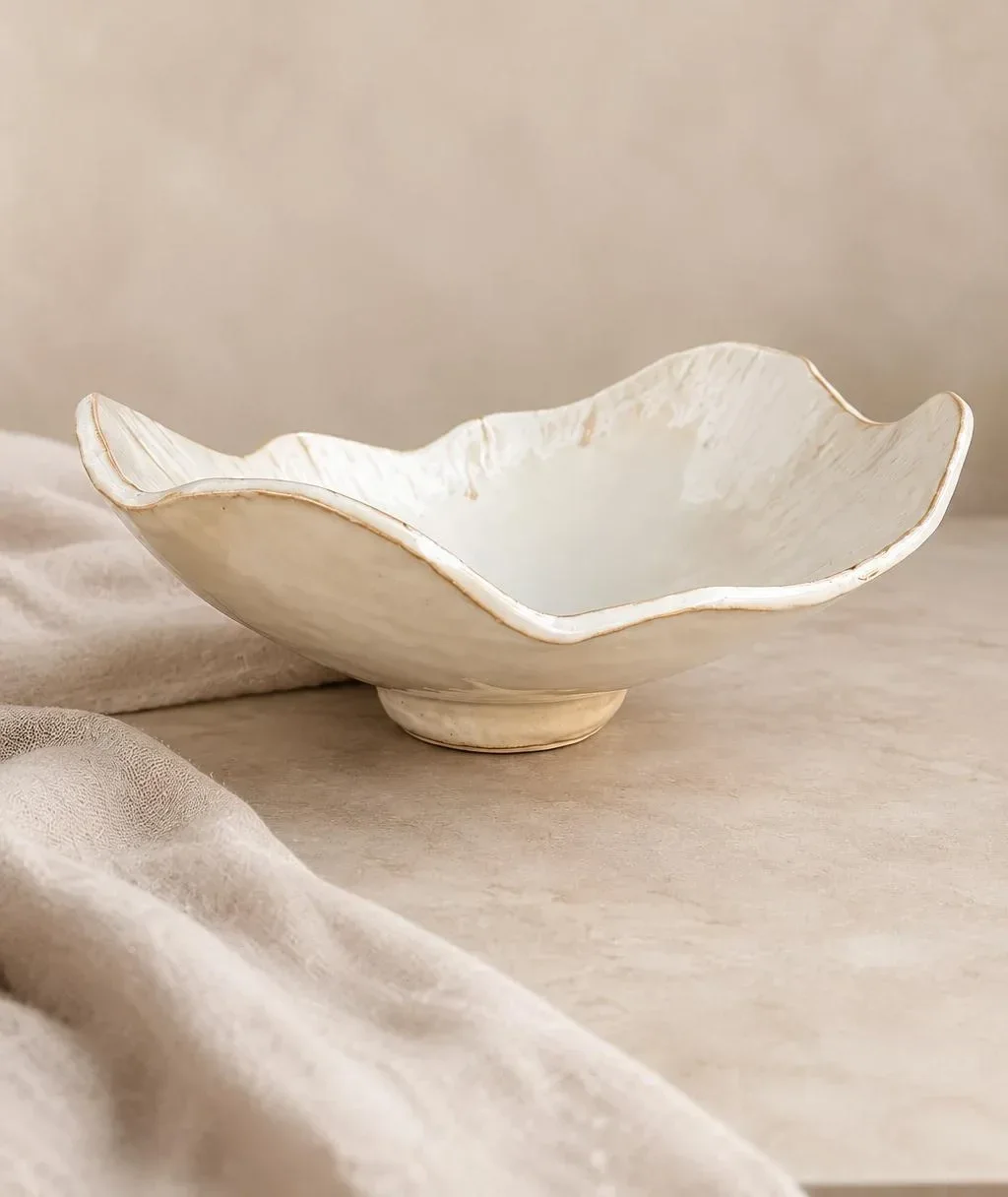 Handgemaakte Belly Bowl op voet