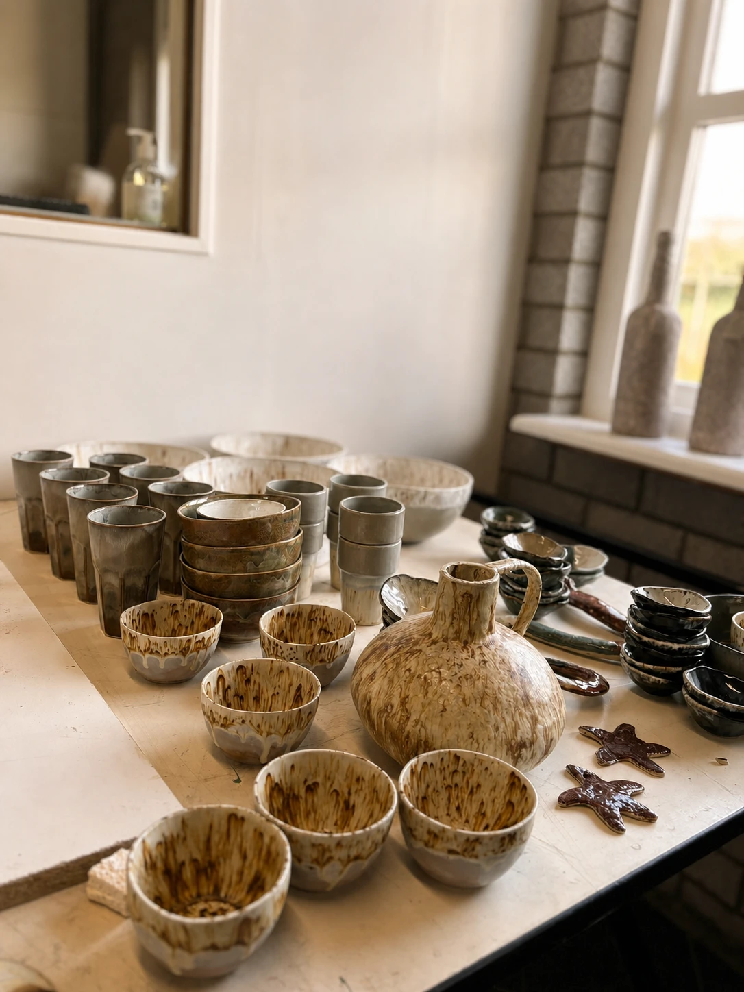 Handgemaakte keramiek uit het atelier van KeraMoniek in Spoordonk